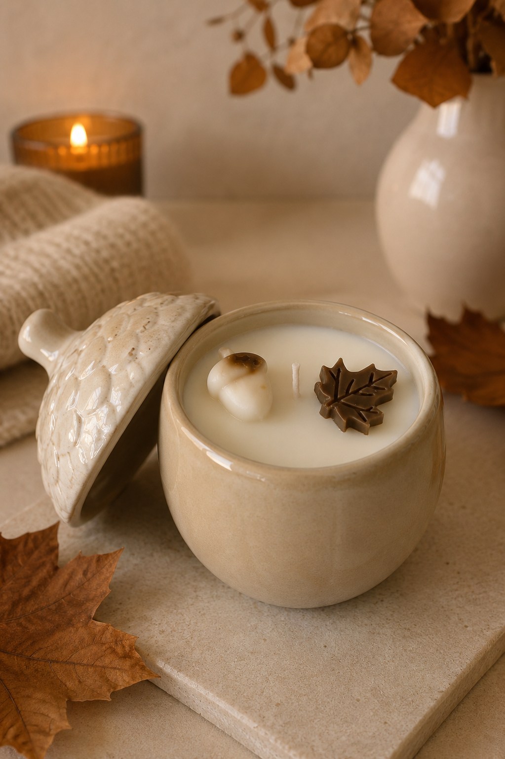 Acorn candle