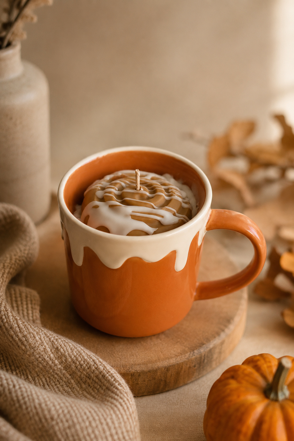 Cinnamon bun candle